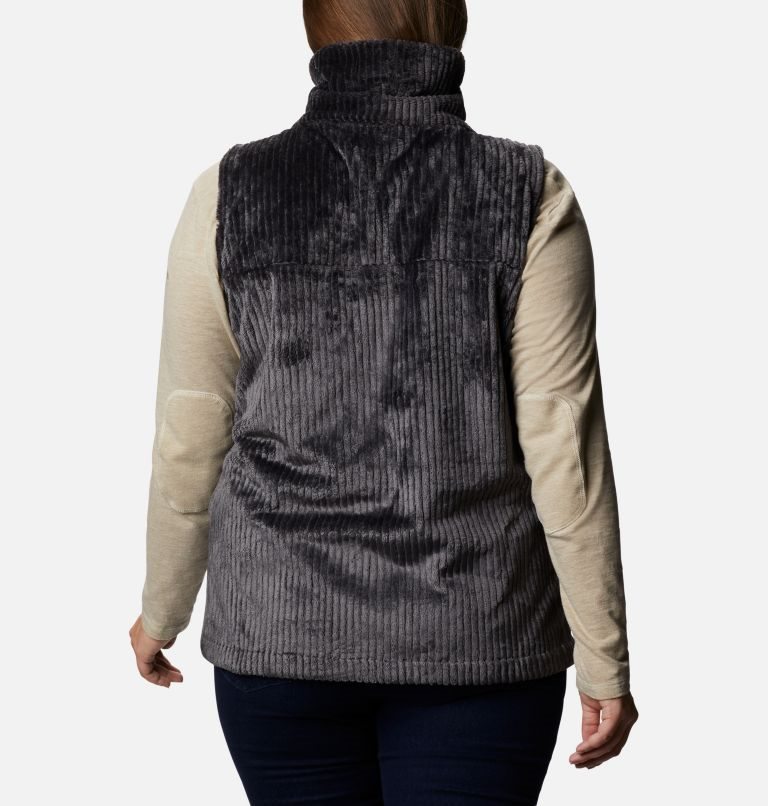 Women's Columbia Fireside Sherpa Vest Black | Plus Size CA-B301C